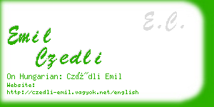 emil czedli business card